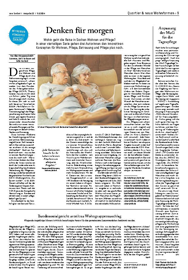 Vorschauseite 1: Denken für morgen