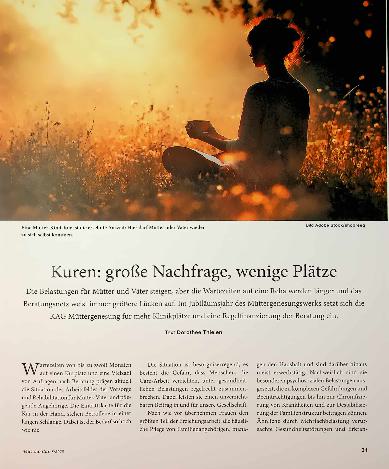 Vorschauseite 1: Kuren: große Nachfrage, wenige Plätze