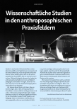 Vorschauseite 1: Wissenschaftliche Studien in den anthroposophischen Praxisfeldern
