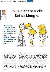 Vorschauseite 1: "Qualität braucht Entwicklung"