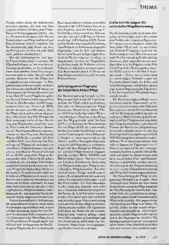 Vorschauseite 2: Die Pflegeversicherung wird 25 Jahre alt - Zeit für eine solidarische Neuausrichtung!