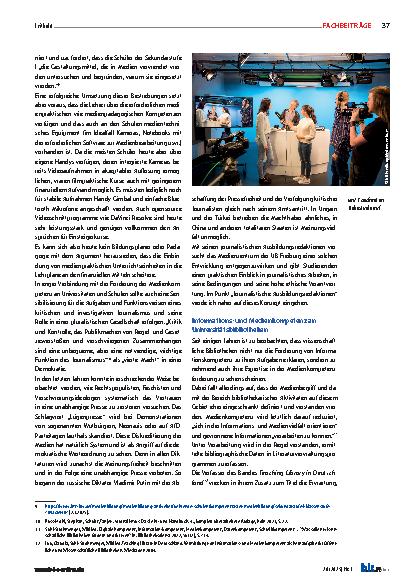 Vorschauseite 3: Medienpraxis als Basis der Medienanalyse Das Konzept des Medienzentrums der UB Freiburg
