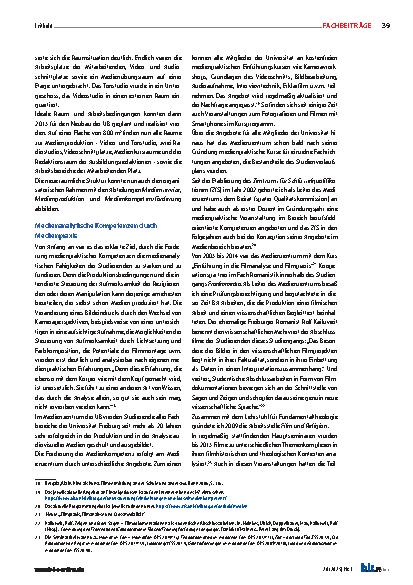 Vorschauseite 5: Medienpraxis als Basis der Medienanalyse Das Konzept des Medienzentrums der UB Freiburg