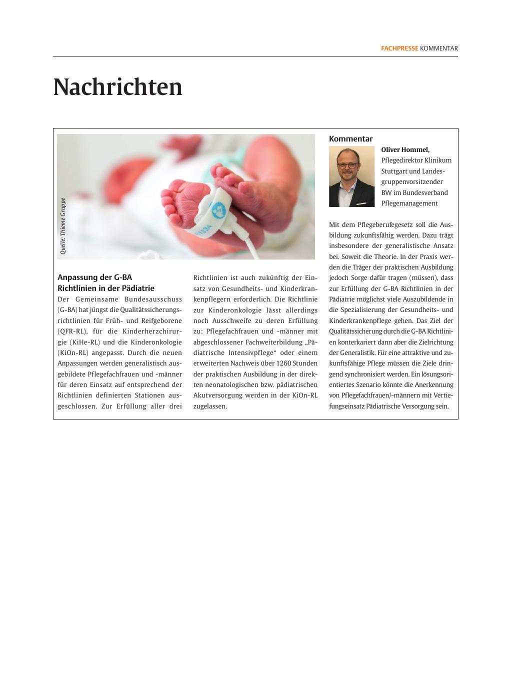 Vorschauseite 1: Nachrichten