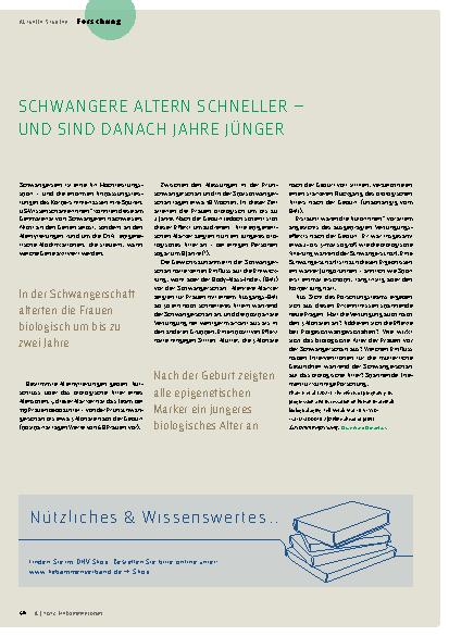 Vorschauseite 1: Schwangere altern schneller - und sind danach Jahre jünger.