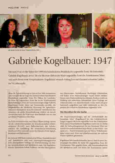 Vorschauseite 1: Gabriele Kogelbauer: 1947 bis 2020