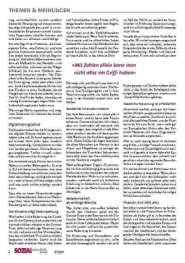Vorschauseite 2: Corona in der Krise und nach der Krise