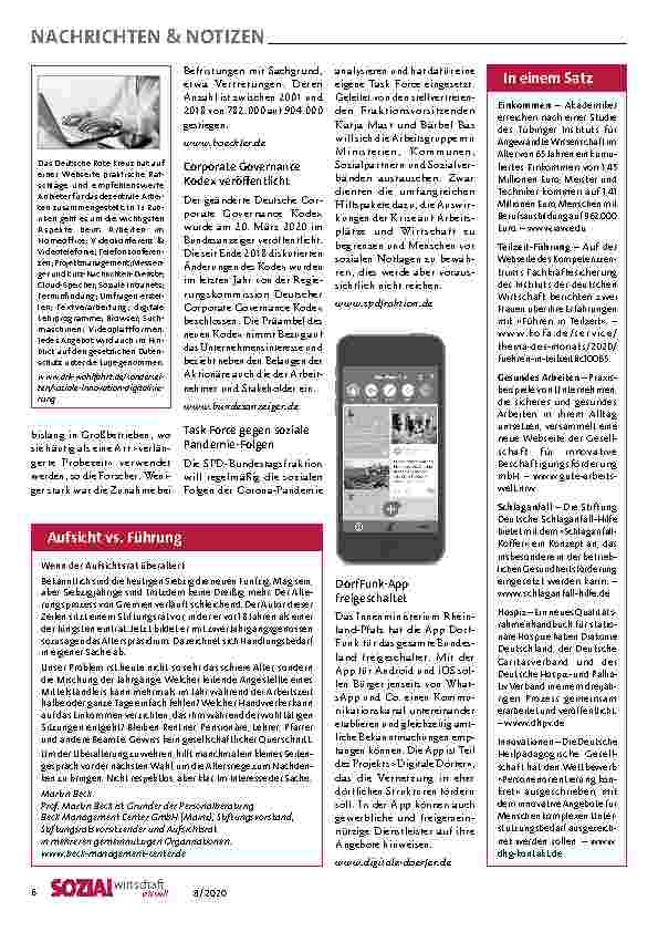 Vorschauseite 6: Corona in der Krise und nach der Krise