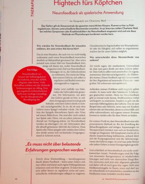 Vorschauseite 1: Hightech fürs Köpfchen Neurofeedback als spielerische Anwendung