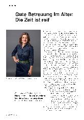 Vorschauseite 1: Gute Betreuung im Alter: Die Zeit ist reif