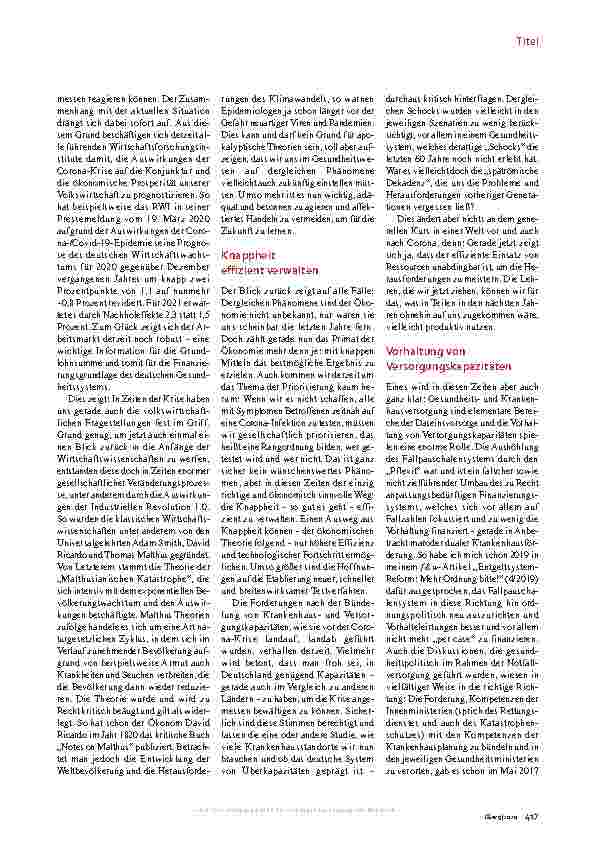 Vorschauseite 2: Ökonomie: Ausweg aus der Knappheit
