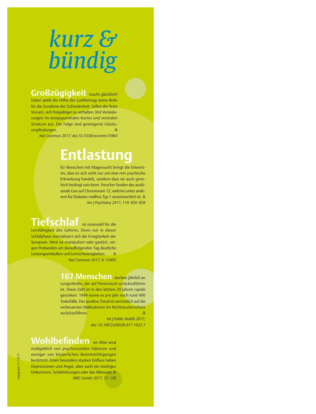 Vorschauseite 1: kurz & bündig