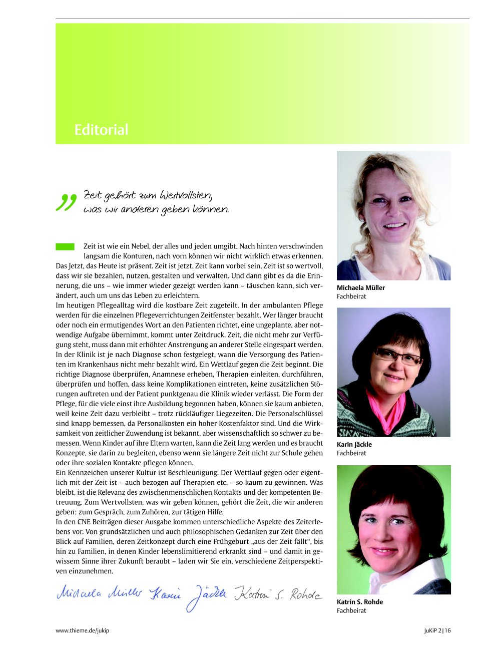 Vorschauseite 1: Editorial