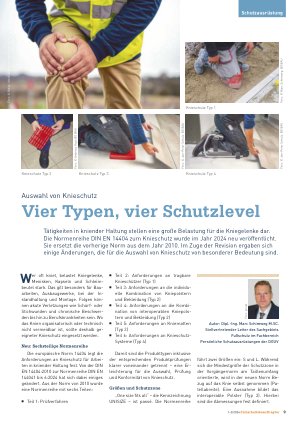 Vorschauseite 1: Auswahl von Knieschutz Vier Typen, vier Schutzlevel