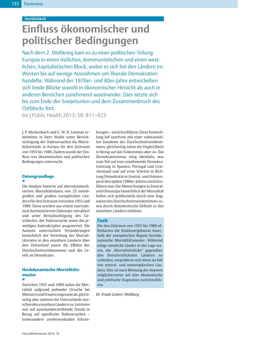 Vorschauseite 1: Einfluss ökonomischer und politischer Bedingungen