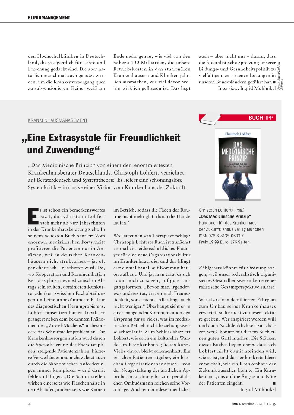 Vorschauseite 1: „Eine Extrasystole für Freundlichkeit und Zuwendung“