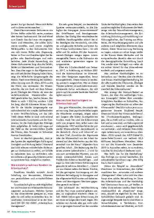 Vorschauseite 3: Einfach und ehrlich anfangen: Nachhaltigkeit und Arbeitsschutz – Eine Geschichte