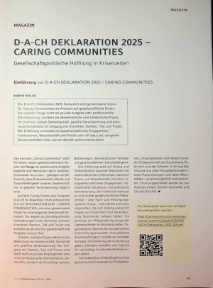 Vorschauseite 2: D-A-CH DEKLARATION 2025 - CARING COMMUNITIES Gesellschaftspolitische Hoffnung in Krisenzeiten