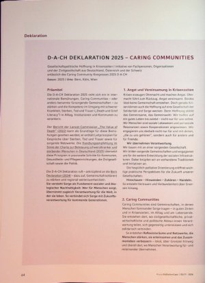 Vorschauseite 3: D-A-CH DEKLARATION 2025 - CARING COMMUNITIES Gesellschaftspolitische Hoffnung in Krisenzeiten