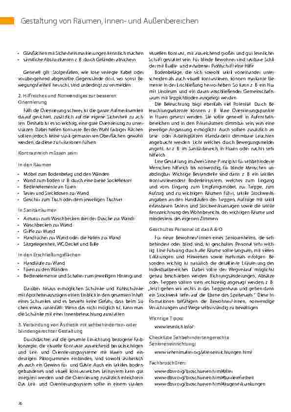 Vorschauseite 3: Raumgestaltung für sehbehinderte und blinde Personen