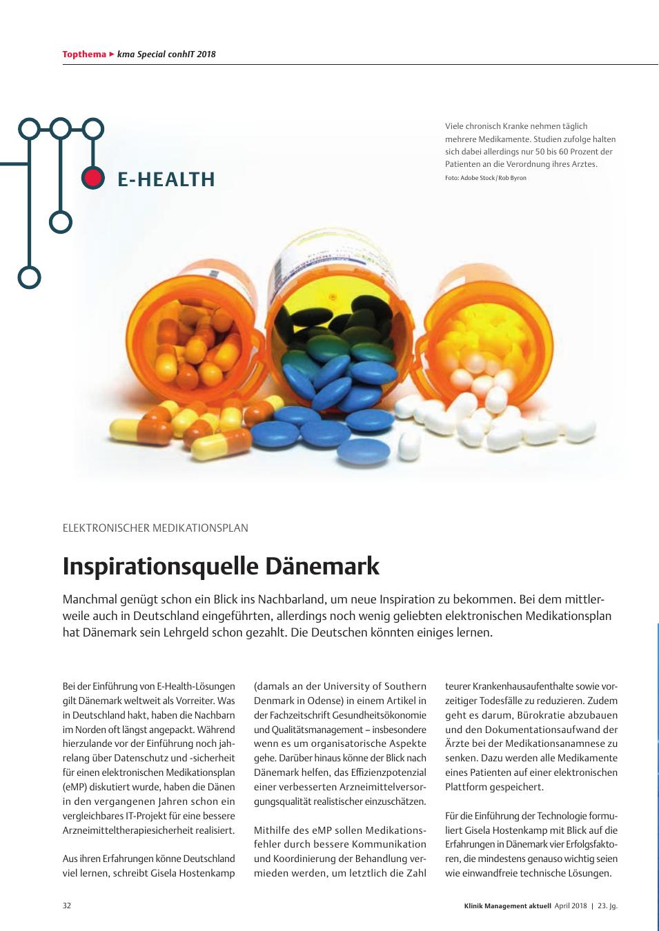 Vorschauseite 1: Elektronischer Medikationsplan: Inspirationsquelle Dänemark