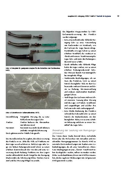Vorschauseite 4: Maschinelle Aufbereitung von Dentalinstrumenten verringert das Risiko von Verbrennungen.