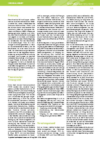 Vorschauseite 2: Selbstmanagement im Alltag von berufstätigen Patient*innen nach einem erstmaligen akuten Koronarsyndrom