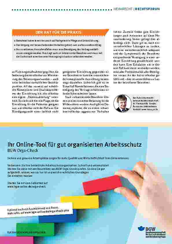 Vorschauseite 2: Kündigung von Bewohner mit Demenz unwirksam
