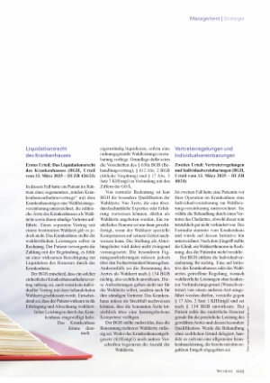 Vorschauseite 2: Wahlleistungsvereinbarungen Was Kliniken dürfen - und was nicht