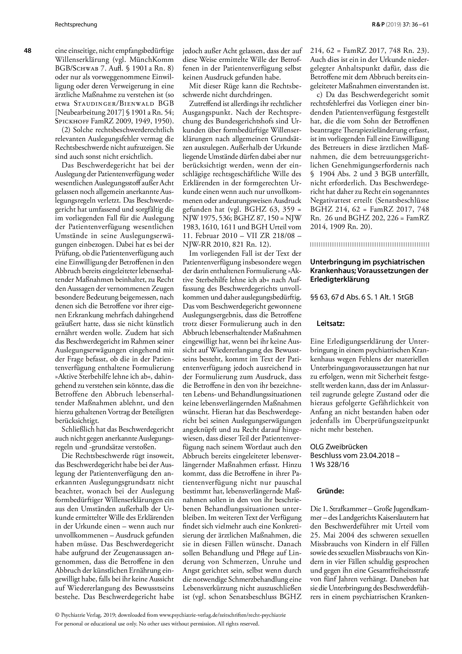 Vorschauseite 4: Konkretisierung einer Patientenverfügung