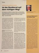 Vorschauseite 1: Ist der Bundesrat auf dem richtigen Weg?