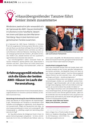 Vorschauseite 1: »Hausübergreifender Tanztee führt Senior: innen zusammen«