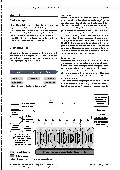 Vorschauseite 3: Gesundheit von Pflegenden während der COVID-19-Pandemie in der Schweiz Eine Längsschnittstudie mit Mixed Methods Design