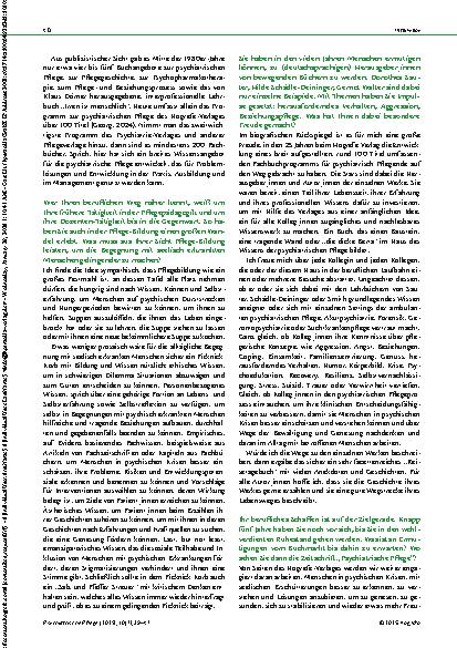 Vorschauseite 2: „Happy Birthday – Psychiatrische Pflege“