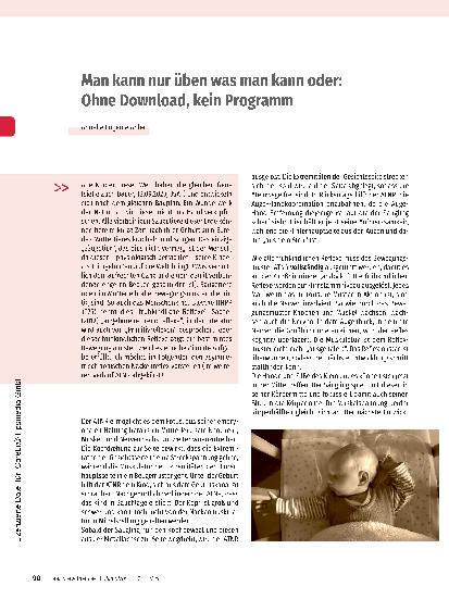 Vorschauseite 1: Man kann nur üben, was man kann oder: Ohne Download, kein Programm.