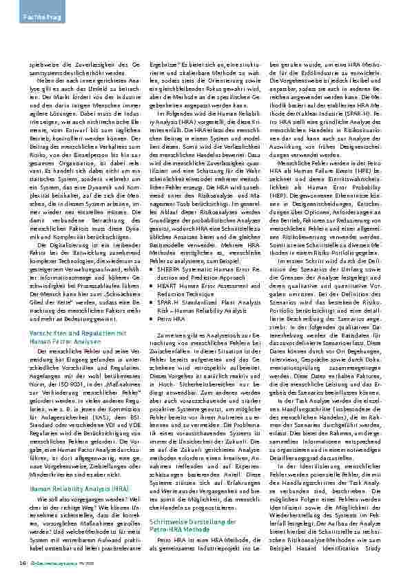 Vorschauseite 2: Der blinde Fleck – Menschen in sicherheitskritischen Systemen