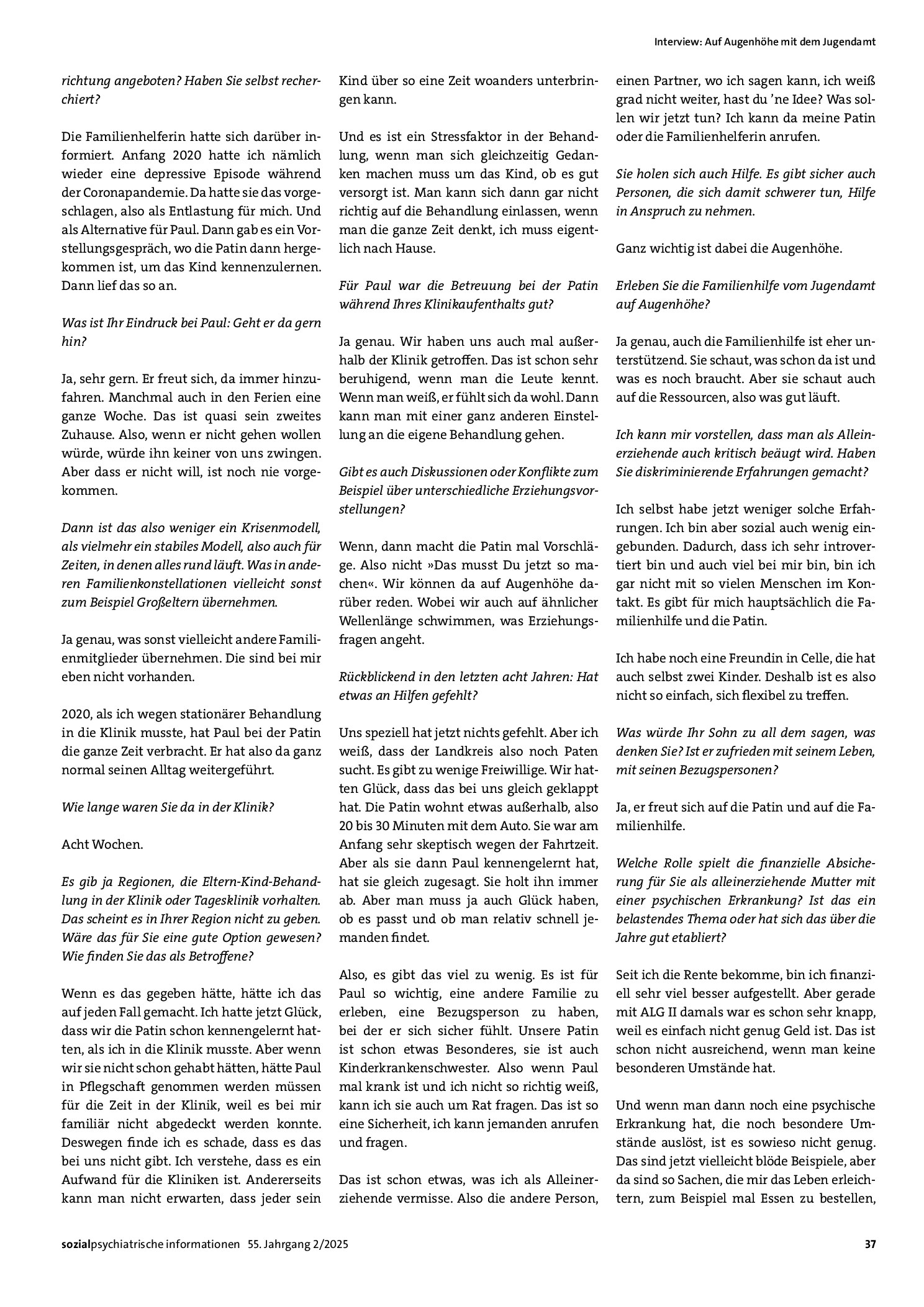 Vorschauseite 2: Auf Augenhöhe mit dem Jugendamt. Interview: Annette Theißing – Erfahrungen einer alleinerziehenden Mutter