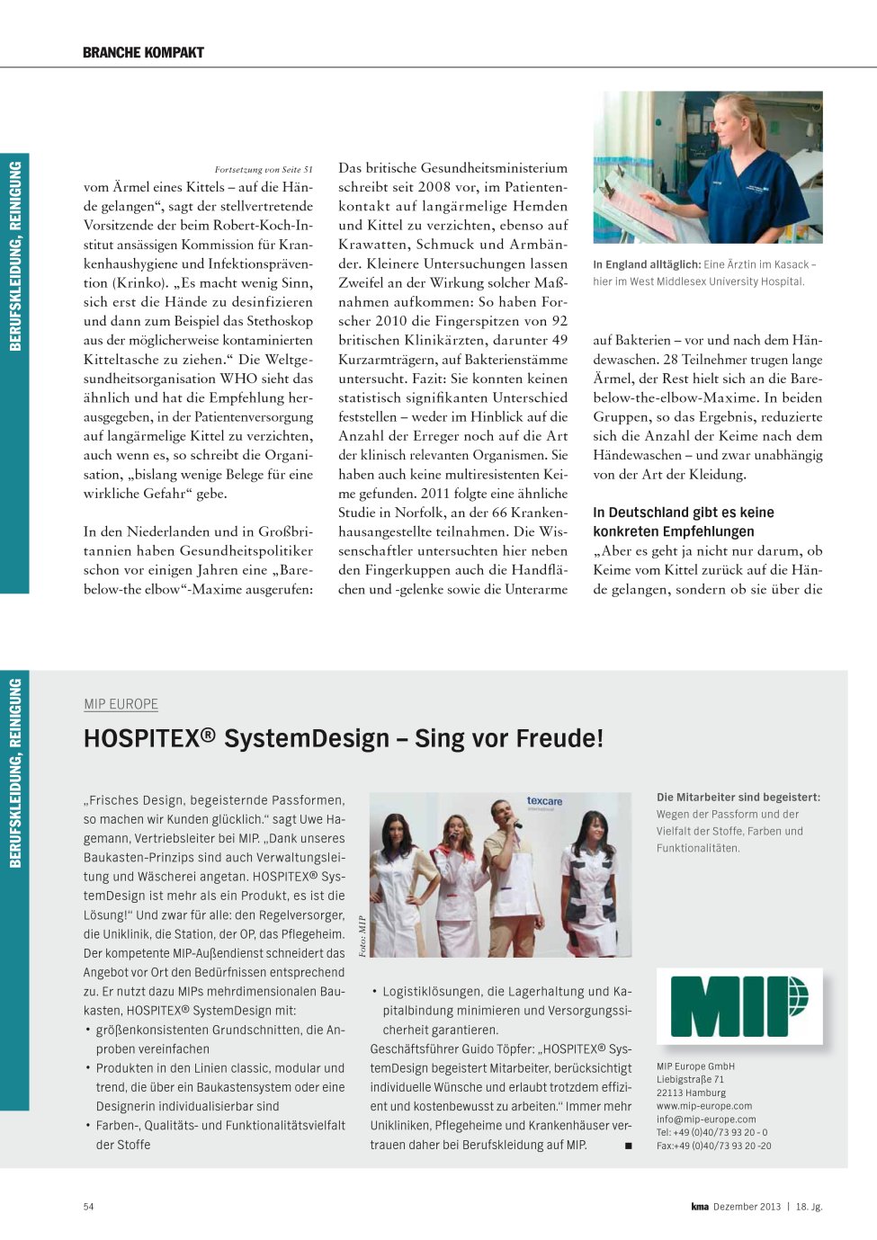 Vorschauseite 1: HOSPITEX® SystemDesign – Sing vor Freude!