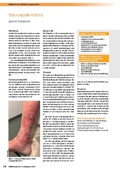 Vorschauseite 1: Stauungsdermatitis