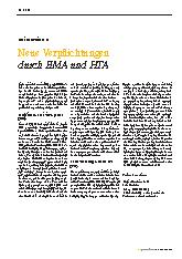 Vorschauseite 1: Neue Verpflichtungen durch EMA und HTA