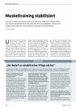 Vorschauseite 1: Muskeltraining stabilisiert