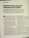 Vorschauseite 1: Pflegeberatung: Auch per Videogespräch möglich