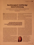 Vorschauseite 1: Nachlässigkeit rechtfertigt keine Entlassung.