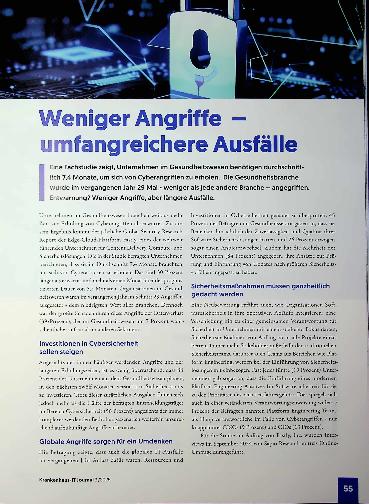 Vorschauseite 1: Weniger Angriffe - umfangreichere Ausfälle