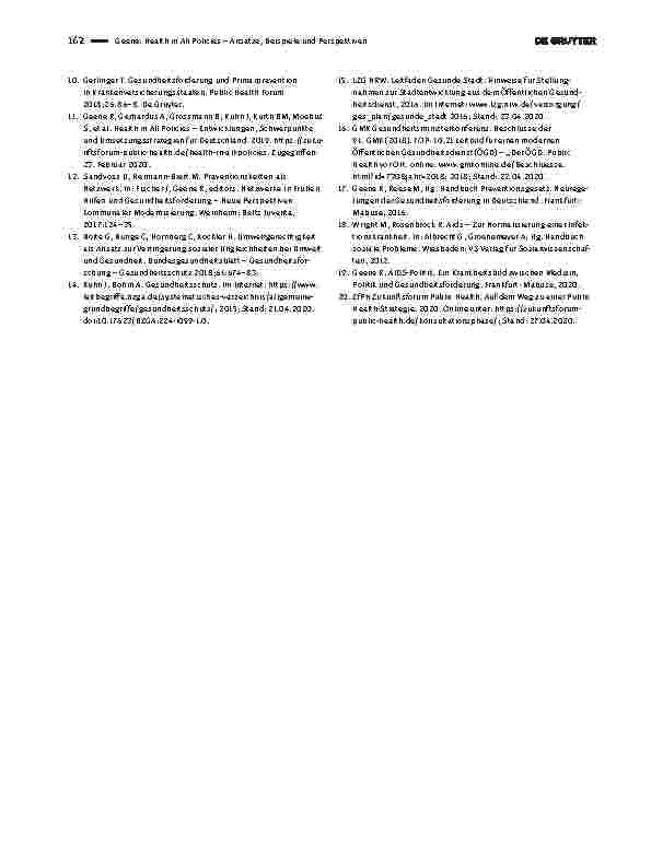 Vorschauseite 4: Health in All Policies – Ansätze, Beispiele und Perspektiven