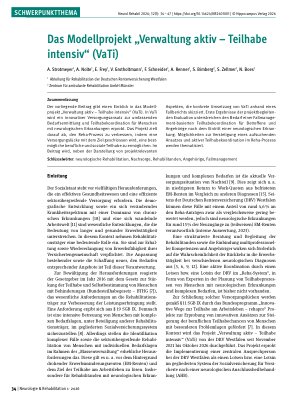 Vorschauseite 1: Das Modellprojekt „Verwaltung aktiv – Teilhabe intensiv“ (VaTi)