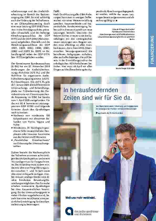 Vorschauseite 3: Wer sind die Gewinner der Reform? Die Hürden der EBM-Reform in den Fachbereichen der Onkologie und Gynäkologie