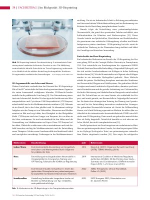 Vorschauseite 3: Im Blickpunkt: 3D-Bioprinting Neue Wege in der Transplantationsmedizin