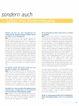 Vorschauseite 2: "Es braucht nicht nur Therapie, sondern auch ein bisschen Drumherum“ Leben mit Kinderrheuma"