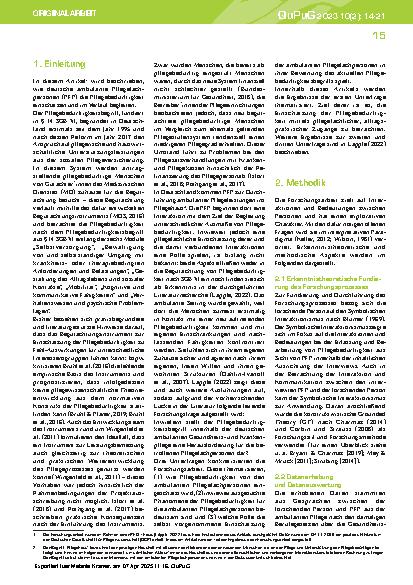 Vorschauseite 2: „…plötzlich gibt es das Puzzleteil…" – zur pflegefachlichen Einschätzung von Pflegebedürftigkeit im ambulanten Setting